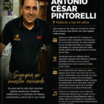 Falleció a los 54 años Antonio César Pintorelli, reconocido vecino ligado al folklore y al tango local