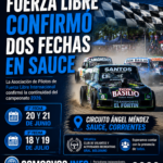 El automovilismo de Fuerza Libre confirmó sus próximas fechas y volverá a correr en Sauce