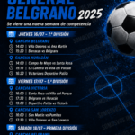 La Liga General Belgrano pone en marcha una nueva semana de competencia con actividad en tres categorías