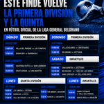 VUELVE EL FÚTBOL OFICIAL: FIN DE SEMANA A PURO PARTIDO EN LA LIGA GENERAL BELGRANO
