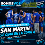 BÁSQUET PROVINCIAL: SAN MARTÍN DE CURUZÚ CUATIÁ SE SUBIÓ A LA CIMA Y QUEDÓ A UN PASO DE LOS CUARTOS
