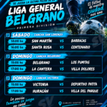  LA LIGA GENERAL BELGRANO SE PREPARA PARA LA ÚLTIMA FECHA: SE DEFINE LA FASE REGULAR DE PRIMERA DIVISIÓN