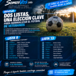 AVeFuC: DOS LISTAS, UNA ELECCIÓN CLAVE PARA NORMALIZAR EL FÚTBOL DE VETERANOS